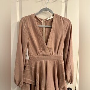 American Threads Taupe Flowy Romper